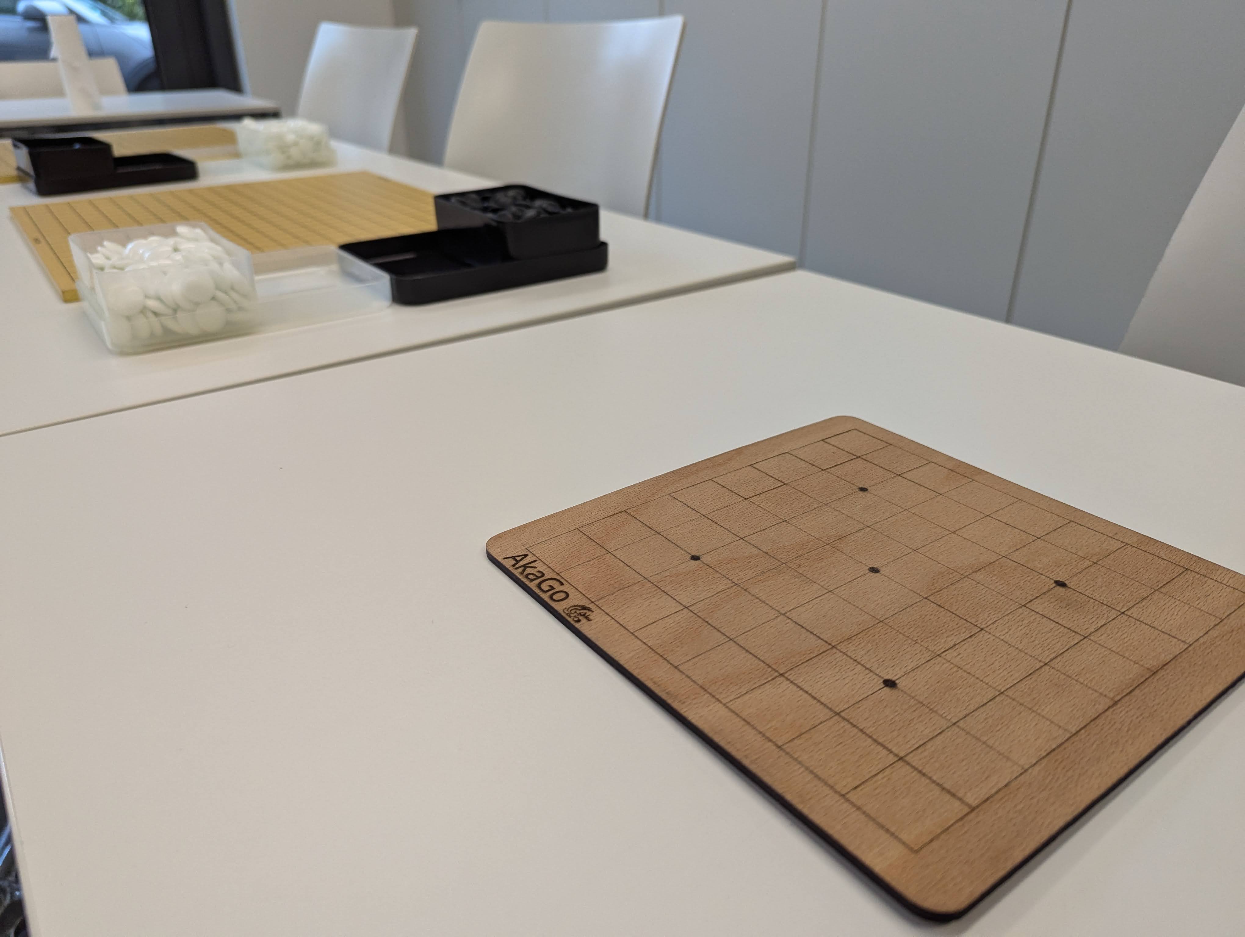 Go boards on a table